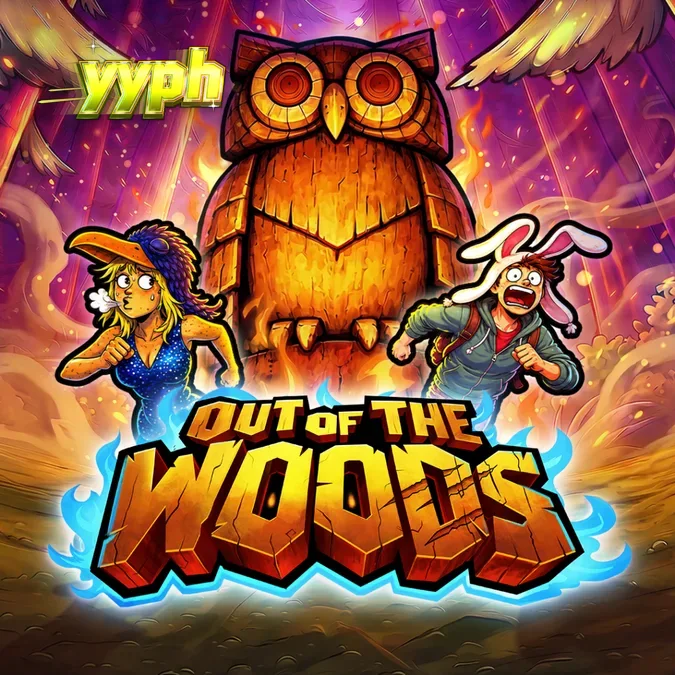 Isang madilim at misteryosong kagubatan na tema ng slot game na Out Of The Woods.